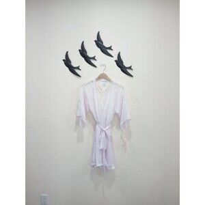 NWT! Linea Donatella Luna Bouquet Pink Lace Trim Chemise Nightgown & Robe - S